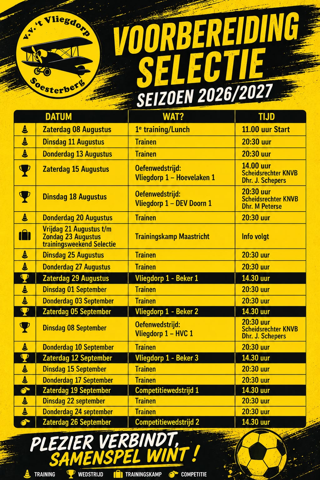 Voorbereiding selectie - '26 '27